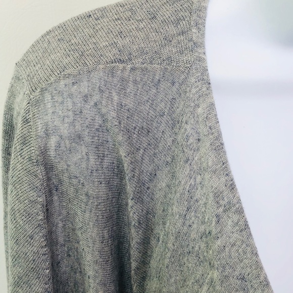 Eileen Fisher Drape Front Gray Sweater - Picture 3 of 7